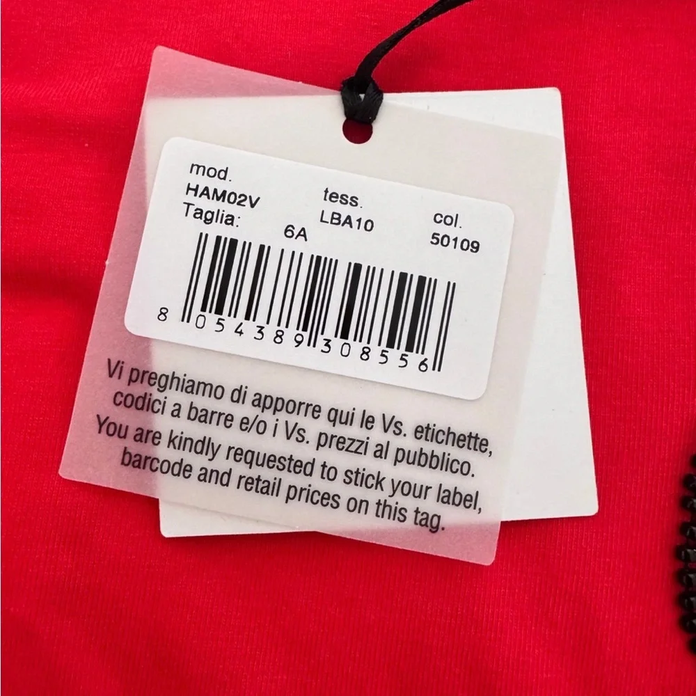 Moschino Vibrant Red Graphic Tee